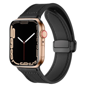 Cinturini in Pelle Magnetici in Silicone per <span class=keywords><strong>Apple</strong></span> <span class=keywords><strong>Watch</strong></span> Ultra 49mm <span class=keywords><strong>45</strong></span> 44 41 42 40 38mm e per Samsung 20mm 22mm Cinturino Sostitutivo - Product Image 3