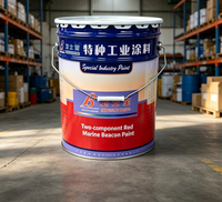 Peinture de marquage de navigation marine bicomposante Weishibao 20 kg Rouge vif Époxy Résistante aux intempéries Peinture de finition en spray pour appareils