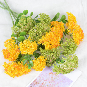 <b>Flower</b> Delight <b>Artificial</b> <b>Flower</b> Yellow Green Medium Soft Rubber Wedding Decoration Living Room <b>Arrangement</b> - Product Image 2
