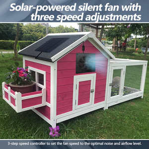Ventilateur solaire 5V USB ventilateur solaire pour poulailler ventilateur d'extraction solaire à 3 vitesses pour hangar maison pour animaux de compagnie - Product Image 5