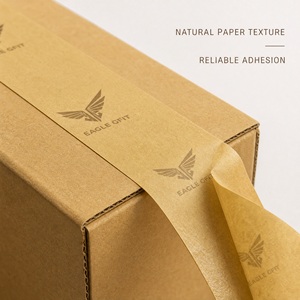 Custom Printed High Adhesion Reinforced Water Free Self Adhesive Tape for <b>Parcel</b> Packaging,Kraft <b>Paper</b> Tape - Product Image 3