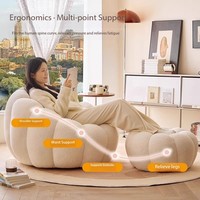 Canapé rond moderne en velours capitonné, peut s'allonger et dormir, fauteuil décontracté, balcon, tatami, chambre à coucher, canapé individuel en forme de citrouille