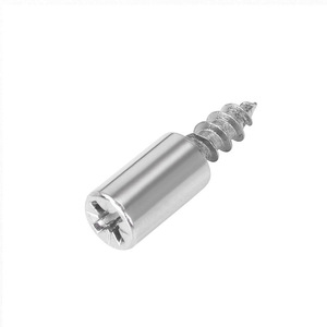 Vis autoperceuses de support d'étagère en fer plaqué, durables, pour fixation d'étagères en verre de placards et armoires - Product Image 1