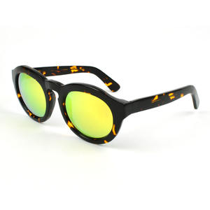 Gafas de Sol Clásicas Vintage Redondas con Marco Blanco de Acetato <span class=keywords><strong>para</strong></span> Mujer, Gafas de Sol Polarizadas Antideslumbrantes con Protección UV - Product Image 4