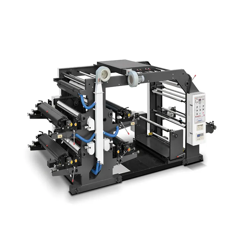 Flexodruk Machine 6 Kleur Roll Flexo Printer Hoge Snelheid Label Grafische Pp Non Woven Tas Afdrukken Mahine 380V 4 Kleur