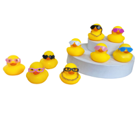 Jouets de bain en caoutchouc personnalisés à faire soi-même, jouets de baignoire en forme de canard, imprimés avec des motifs exclusifs, en vrac, mini, petits, en plastique, avec logo en vinyle