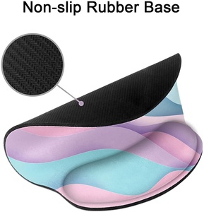 Factory Custom <strong>Wrist</strong> Mouse Pad Logo Memory Foam <strong>Keyboard</strong> Pad Mousepad Rubber Anti-slip Base Logo Custom <strong>Wrist</strong> <strong>Rest</strong> Mousepad - Product Image 5