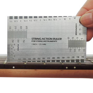 Juego de Herramientas de acero inoxidable para guitarra, cuerda de guitarra, acción, regla de traste de guitarra con logotipo personalizado - Product Image 1