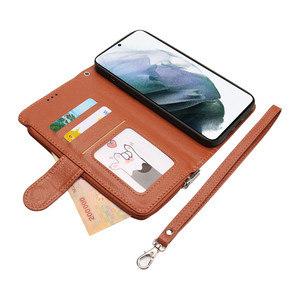 Funda de cuero con cremallera para <span class=keywords><strong>Samsung</strong></span> A03s A03 <span class=keywords><strong>A53</strong></span> A33 <span class=keywords><strong>5G</strong></span> A02 A22 A82 S22 S21 Note20, funda de libro con tapa de lujo con ranura para tarjeta - Product Image 3