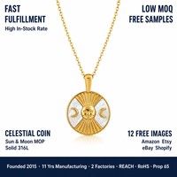 Collier en acier inoxydable plaqué or 18 carats, prêt à être expédié, résistant au ternissement, étanche, bijoux minimalistes