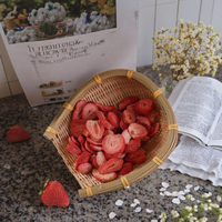 Hoogwaardige gevriesdroogde aardbeienschijfjes zonder suiker voor ijskoffie, fruitthee, snack, ingrediënt, bulkverpakking