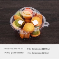 Boîte d'emballage transparente en PET jetable de qualité alimentaire pour desserts et gâteaux