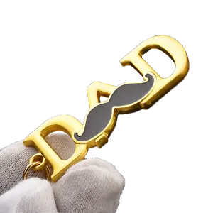 Kingtop cha và mẹ ngày món quà Mặt dây chuyền CHA Keychain vương miện hình dạng vòng chìa khóa tôi yêu mẹ kim loại móc chìa khóa thư Keychain