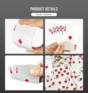 การพิมพ์แบบกำหนดเองได้ทั้งสองด้านหรูหราสีดำซักได้งานสังสรรค์ทางสังคมการ์ดพีวีซีพลาสติกสำหรับเล่นโป๊กเกอร์ - Product Image 5