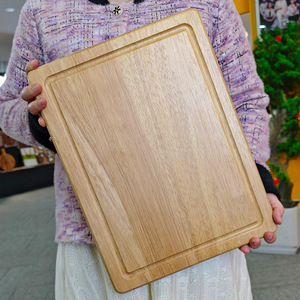 <span class=keywords><strong>Planche</strong></span> à découper en bois massif carré en bois d'acacia grand plateau évier en caoutchouc - Product Image 1