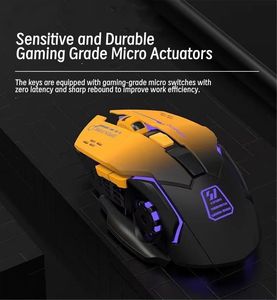 เมาส์สำหรับเล่นเกมแบบไร้สายแบบสองโหมดเมาส์สำหรับสำนักงานแบบเงียบแบบชาร์จได้สำหรับแท็บเล็ตคอมพิวเตอร์มือถือ - Product Image 6