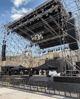 Plataforma de escenario de aluminio probada TUV Fácil instalación Sistema de escenario de armazón para eventos al aire libre