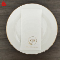 Serviette de cocktail personnalisée avec logo Sentez-vous comme du papier Airlaid lin pour Bar Desert Shop