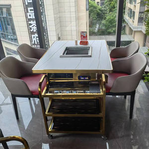 Marmite chaude pour <span class=keywords><strong>barbecue</strong></span> intérieur personnalisé <span class=keywords><strong>table</strong></span> de <span class=keywords><strong>barbecue</strong></span> <span class=keywords><strong>table</strong></span> en pierre frittée <span class=keywords><strong>avec</strong></span> <span class=keywords><strong>barbecue</strong></span> <span class=keywords><strong>barbecue</strong></span> marmite <span class=keywords><strong>table</strong></span> à manger intégrée - Product Image 5