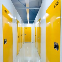 Casier de rangement intelligent avec serrure électronique (clé/code), construction métallique, design chinois, montage au sol pour hôtels et garages