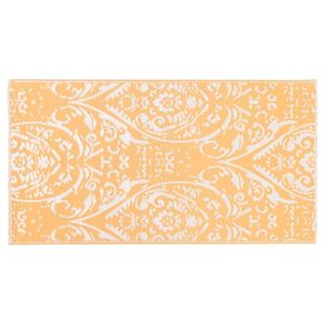 W2b vidaxl ngoài trời Polypropylene Thảm Reversible Orange trắng sọc thiết kế bện cuộn cho teens' du lịch 47.2 trong x 70.9 trong - Product Image 2