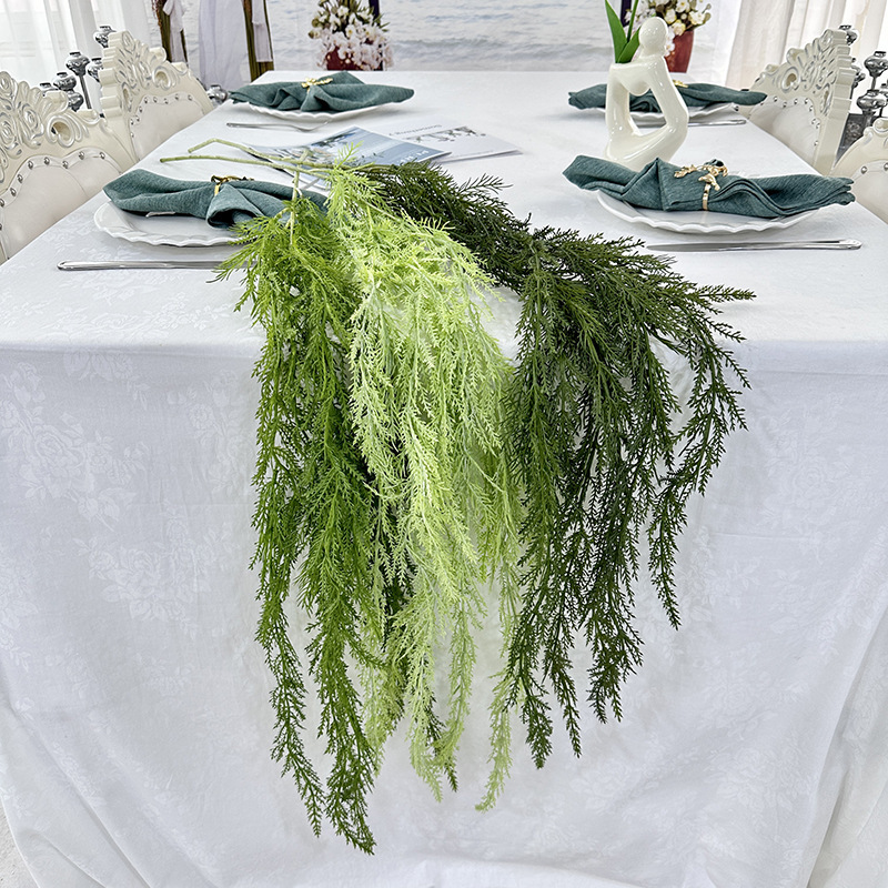 Artificial Plant Ingot Pine Needles Simulation of Green Plant Wedding Hall Decoration Wall Mounted Plant Wall Decoration