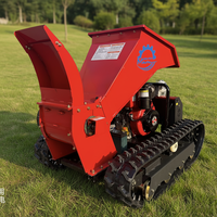 Broyeur de feuilles industriel à moteur diesel monocylindre 15 CV, refroidissement par air forcé, 4 temps, à couple élevé, télécommandé