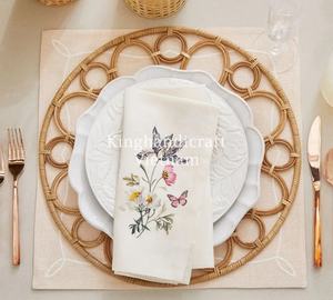 Manteles Individuales de Ratán Hechos a Mano, Sostenibles, Estilo Vietnamita, Manteles de Mimbre Elegantes, Forma Personalizada, Reutilizables, para un Estilo Moderno, Bohemio y Minimalista - Product Image 1