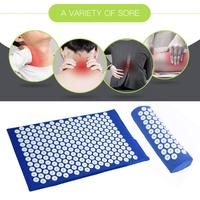 3pcs Yoga Acupuncture Massage Oreiller Sac de rangement Coussin Pied Tapis Aiguille Soulager Dos Cou Sciatique Douleur Relax Muscles Spike Pads