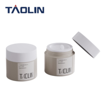 Contenants de luxe Taolin Pack en PETG pour soins de la peau avec injection de couleur et étiquetage + couvercles/capsules assortis en PP, ensemble de soins de la peau OEM