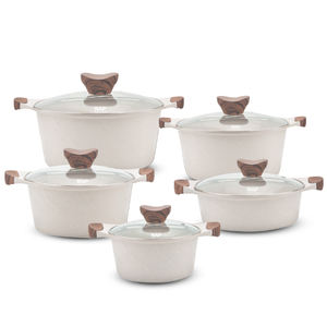 RAF 5 Piece <strong>Cookware</strong> Set Juego De Cocina with Non Stick Coating Glass Lids Metal Handles Compatible with Most <strong>Hob</strong> Types - Product Image 5