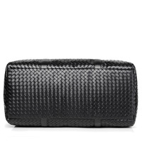 Nouveau sac de voyage en PU de grande capacité, unisexe, décontracté, pour courte distance, sac à main, sac de sport tissé à carreaux, fermeture éclair imperméable, poignée télescopique