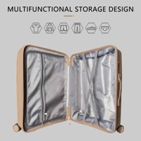 Juego de Maletas Rígidas de PP con Soporte OEM, Impermeables, con 4 Ruedas, Gran Capacidad, Ligeras, Minimalistas y de Lujo para Viajes