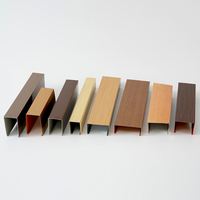 Nouveauté : Baffle en aluminium en forme de U, profil en U recouvert de film pour la décoration intérieure des plafonds et des murs