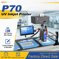 Printer Inkjet UV Karakter Besar New Demin P70 Semi-Otomatis Layar Sentuh 100m/menit Piezoelektrik 360dpi Multi-Konektivitas