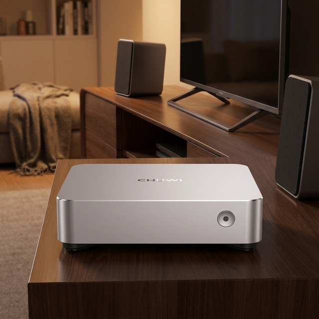 New CHUWI AuBox 8745HS AMD Ryzen 7 Octa Core Mini PC 16GB DDR5 512GB SSD AMD Radeon 780M Graphics for Home Student Budget Use