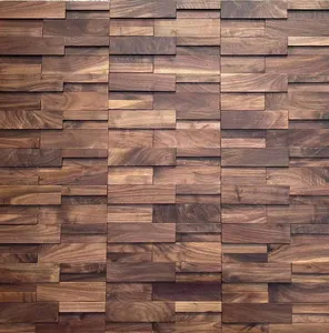 Natürliches Material hochwertige Holz tapeten Wand beschichtung Innen dekorative Wand platte 3D