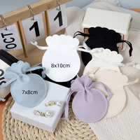 Großhandel Mikrofaser Schmuckbeutel mit Kordelzug Handgefertigter Schmuck-Aufbewahrungsbeutel Personalisierter Ring-Schmuckverpackungsbeutel mit Kordelzug