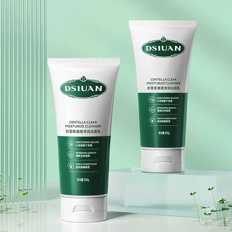 OEM DSIUAN centella asiatica natural plants clarifying cleansing organic milk foaming face care facial cleanser