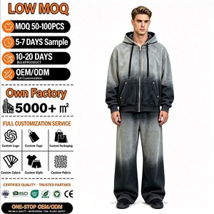 Men's sets Hooded Sweatshirt Set Printed French Terry Street Style Autumn Wear Black with <b>White</b> Pattern hoodie <b>joggers</b> wide leg - Product Image 1