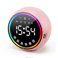 Groothandel Digitale Wekker Bluetooth Speaker RGB Nachtlampje Telefoonhouder Draagbare Speaker Aangepaste Logo OEM Bulk Leverancier