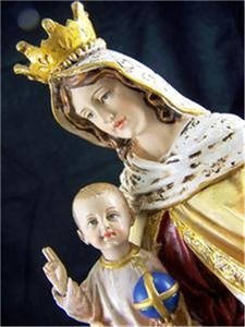 Statua in Poliresina/Resina della Madonna Romana della Montagna Statua da Tavolo in Resina di Carmel con Bambino, Figurina da 8 Pollici - Product Image 4
