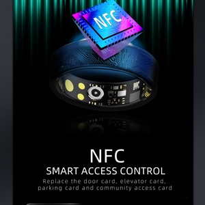 แหวนสมาร์ทเซรามิก NFC R20 ควบคุมระยะไกล IP68 รองรับ IOS สำหรับผู้ชายและผู้หญิง ติดตามสุขภาพและฟิตเนส วัดอัตราการเต้นของหัวใจ วัดออกซิเจนในเลือด ตรวจสอบการนอนหลับ พร้อม GPS - Product Image 2