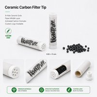Lot économique d'accessoires de fumage en céramique écologiques avec filtres à charbon actif de 6 mm, 7 mm et 9 mm, personnalisables avec logo, pour la vente en gros