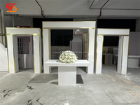 LISSE haute qualité blanc 8*8 pieds 240*240CM blanc Pvc pilier arc carré toile de fond support mariage arc support