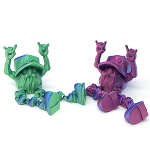 Gnomo Navideño Impreso en 3D, Adorno para Coche con Articulaciones Móviles, Decoración de Duende, Regalo Creativo, Acabado Metálico, Hasta 3.9 Pulgadas - Product Image 1