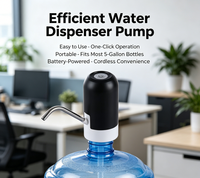 Pompe à eau rechargeable par USB de haute qualité, moins chère, portable, OEM ODM, petite, idéale pour les bouteilles de 20 litres