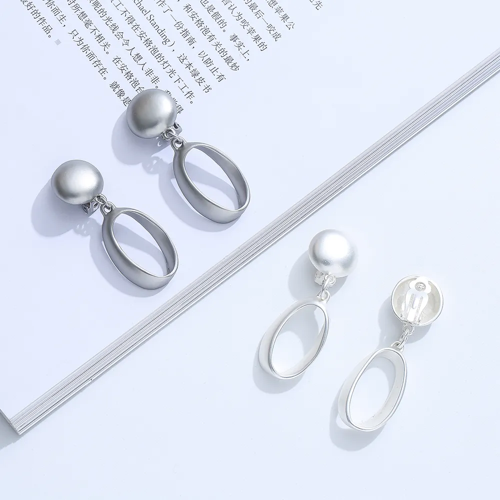 TongLing earring alloy silver 2022 custom trendy fashion hoop drop dangle earring for boy girl women