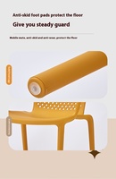 Chaise à bras empilable moderne en plastique pour extérieur, jardin, maison et restaurant – Nouveauté en gros
