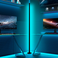Lámpara de esquina LED RGB, luz regulable para el hogar inteligente con sincronización de música, control remoto LED y aplicación, luz de esquina que cambia de Color